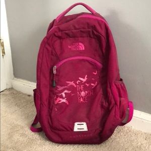 Pink Northface Haystack Backpack
